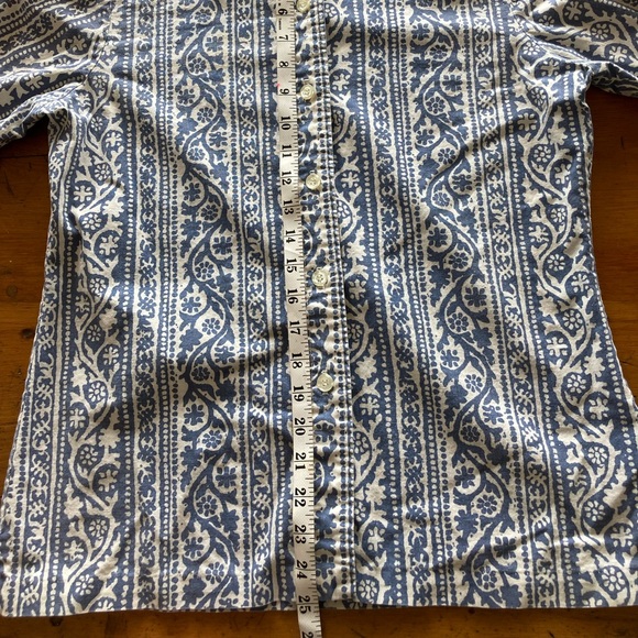 Vintage Seaton Hall Printed Chambray Shirt - Picture 4 of 6